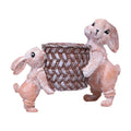 Easter Basket Table Ornament Planter Bunny Figurine for Flowerbed Home Yard
