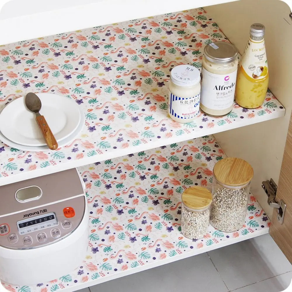 Waterproof 1 Roll Closet Kitchen Accessories Shelf Liners Cabinet Drawer Pad Paper Cabinet Mat Cupboard Placemat Table Mat