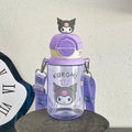 Sanrio Children's Summer Drink Water Bottle Girls Outdoors Portable Kettle Birthday Gift Cute Kulomi Food Grade Plastic Cup