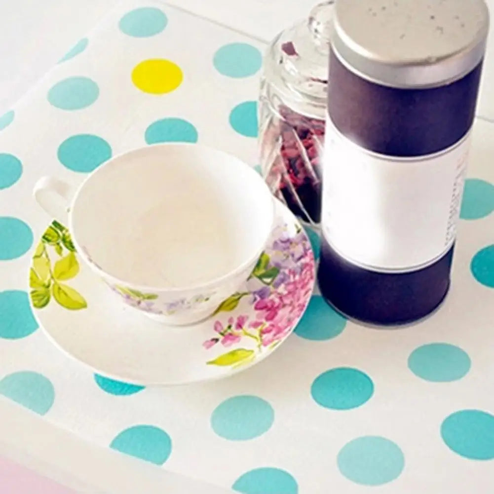 300cm Drawer Mat Eco-friendly Moisture-proof Cute Printing Shelf Paper Cabinet Drawer Liner Table Mat Kitchen
