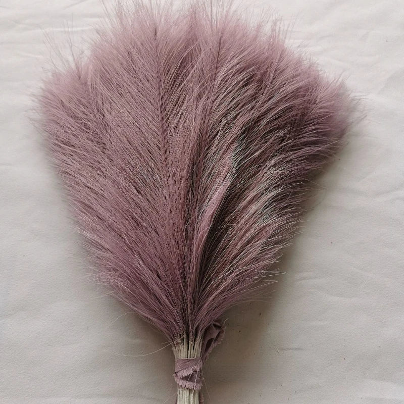 10Pcs Artificial Pampas Grass Bouquet for Home Bedroom Room Wedding Party Decoration Fake Plant Simulation Dried Flower Reed
