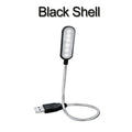 Portable USB LED Notebook PC Mini Book Light Reading Light Table Lamp Flexible 6leds USB Lamp for Power Bank Laptop Computer