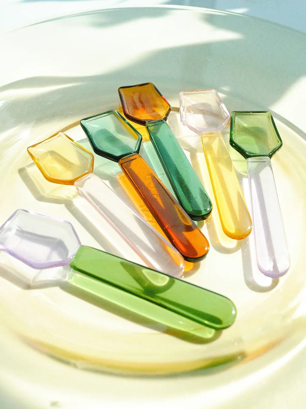 Glass Spoon Creative Cute  Stirring Spoon for Coffee Dert Ice Cr aron Sle Korean Version Dining Utensils
