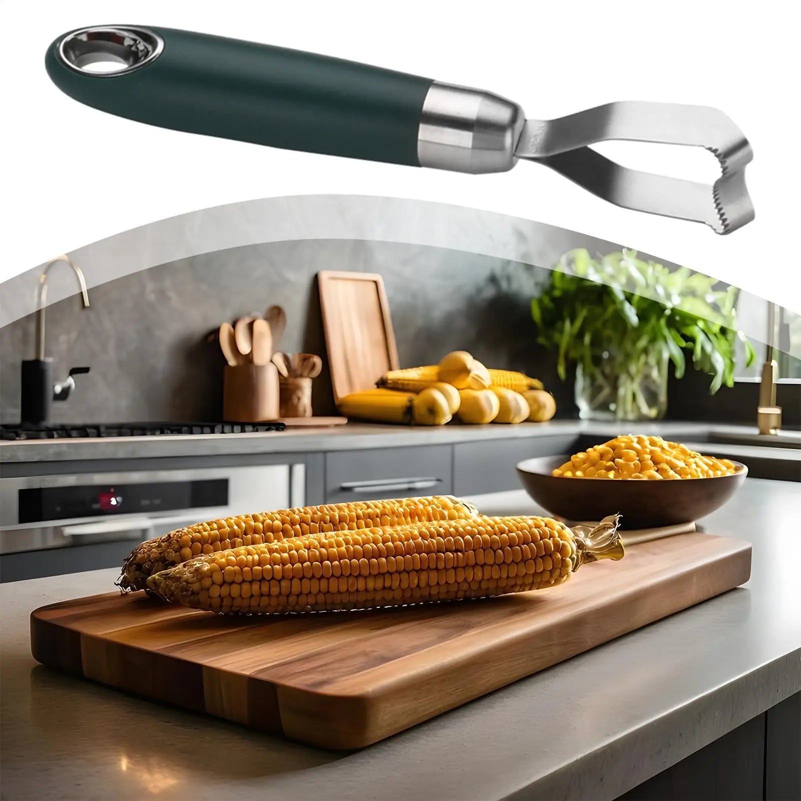 Corn Peeler Corn Stripping Tool Remover From Cob Kitchen Tools Cutter Kernel Remover For Household Kitchen Picnic BBQ Party