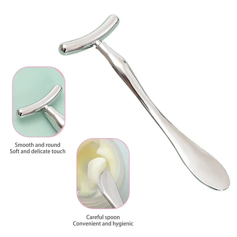 Eye/Face Cream Applicator Cosmetic Spatula Beauty Spoon Roller Massage Stick Anti Wrinkle Facial Lifting Alloy Face Skin Care