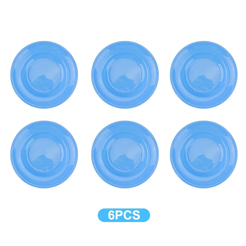 6Pcs Plastic Dinner Plate Dessert Plate Reusable Suitable For Picnic Kitchen Dishwasher Safe Dinner Plate For Home Parties