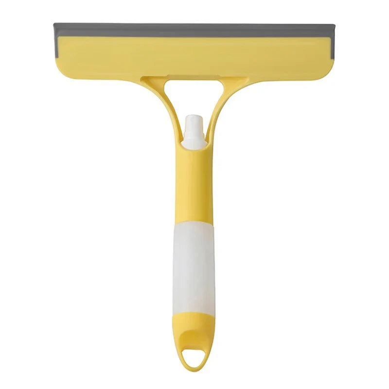 3 In 1 Window Cleaning Brush Glass Wiper For Bathroom Mirror Window With Spray Double-sided Window Cleaner Squeegee Wiper