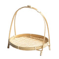 Handwoven Fruit Basket Rattan Serving Trays Decorative Meal Basket Food Storage Holder for Picnics Kitchen Camping Table Cafe