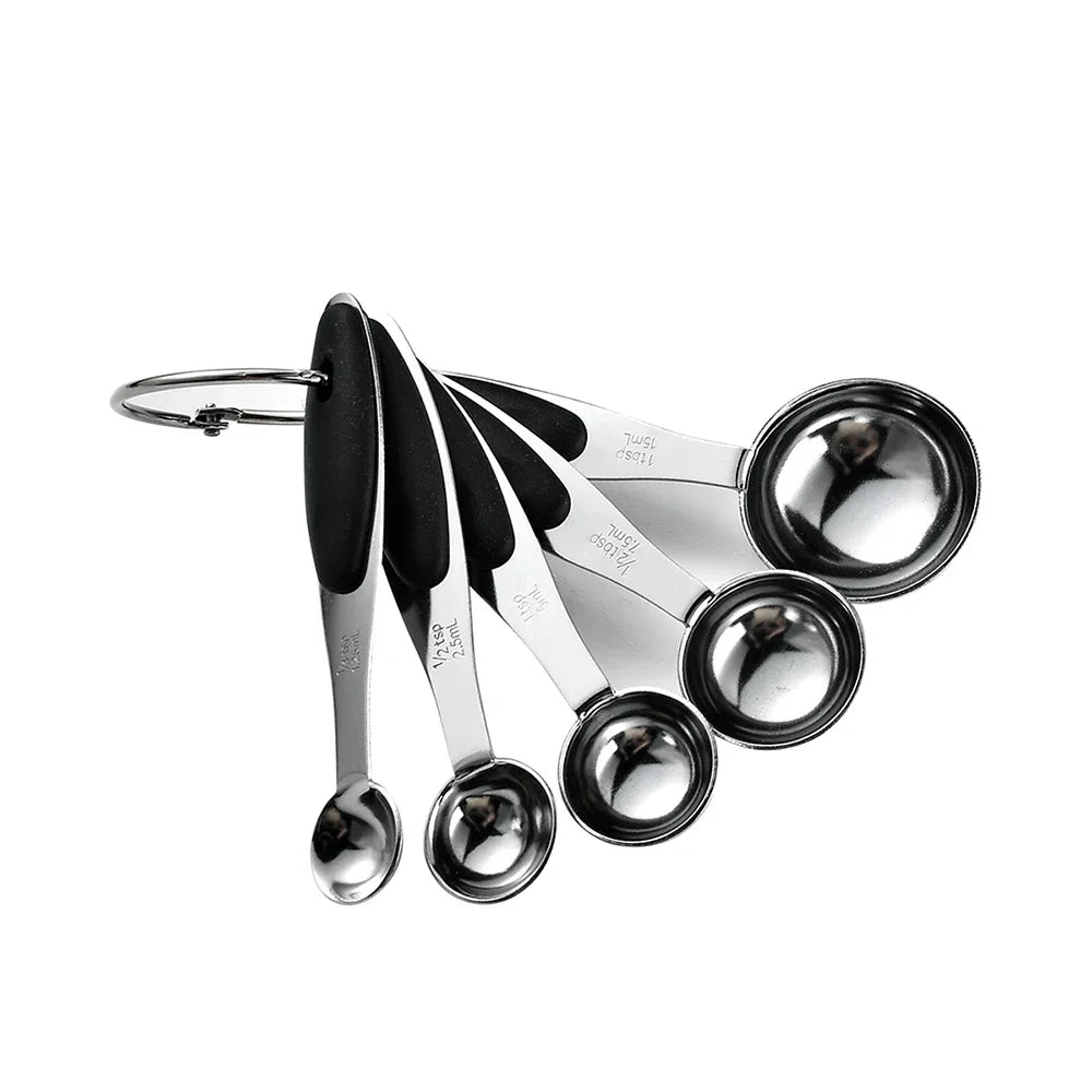 5/10Pcs Stainless Steel Measuring Cups And Spoons Set Kitchen Accessories For Baking Cake Cooking Making Measuring Kitchen Tools