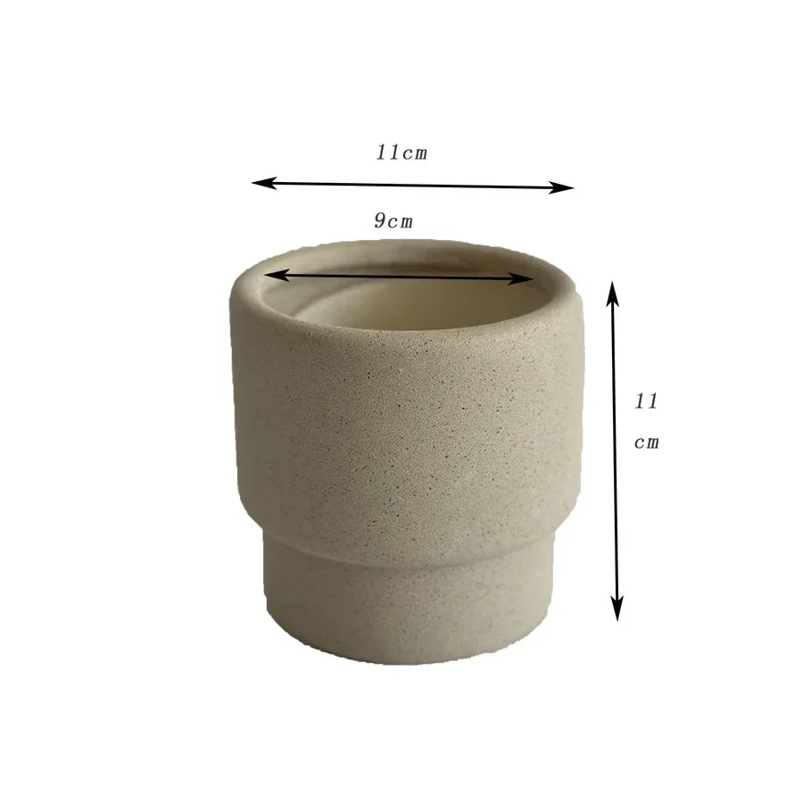 Ceramic Flower Pot Green Plant Potted Plant  Tabletop Coffee Shop Decoration Garden Supplies Planters