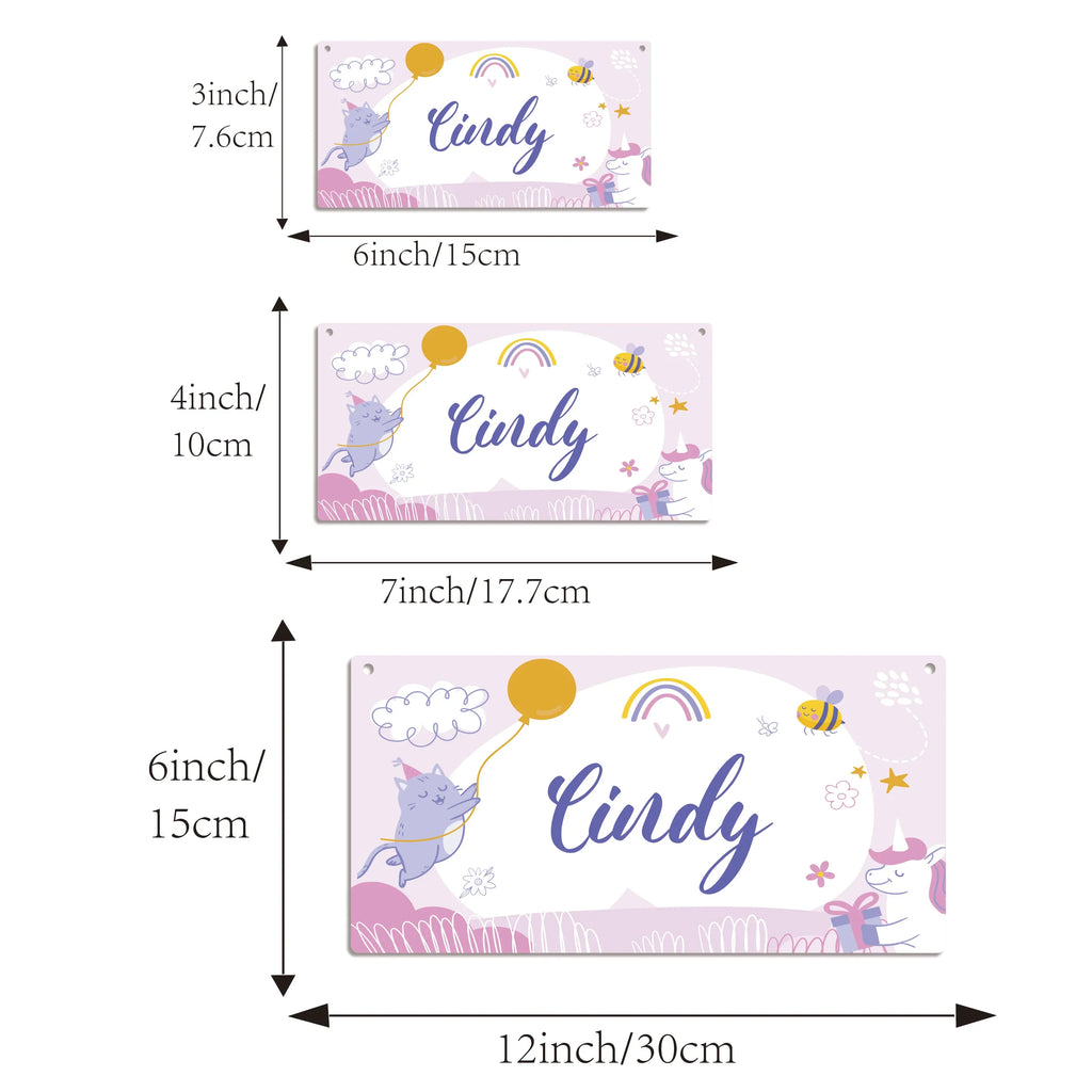 1 pc cute cat Customized Name Hanging Plaque Garden Plaque Wall Art Decor For Bedroom Decor