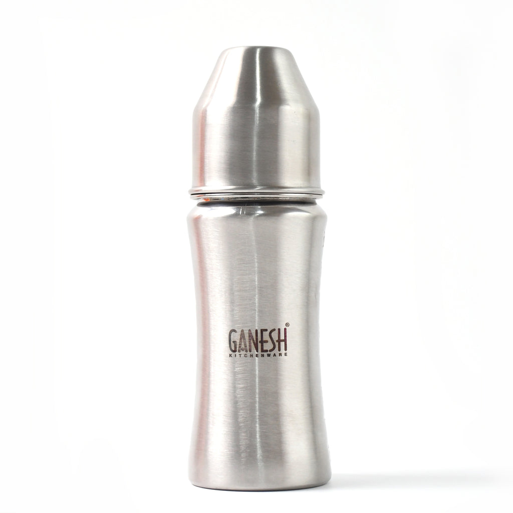 8173 Ganesh Stainless Steel Baby Feeding Bottle Milk Bottle For New Born  Infants  Toddler Up To 3 Years Bfa Free (250 Ml Approx)