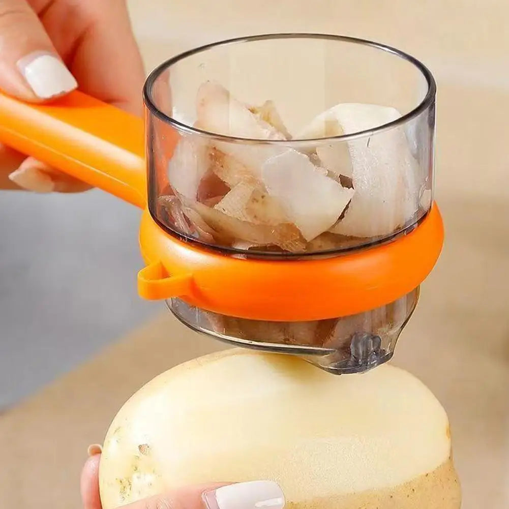 Multifunctional Storage Type Peeling Knife Peeling Apple Peeling Knife Tube Supplies Storage Peeling Household With Peeler Y8M6
