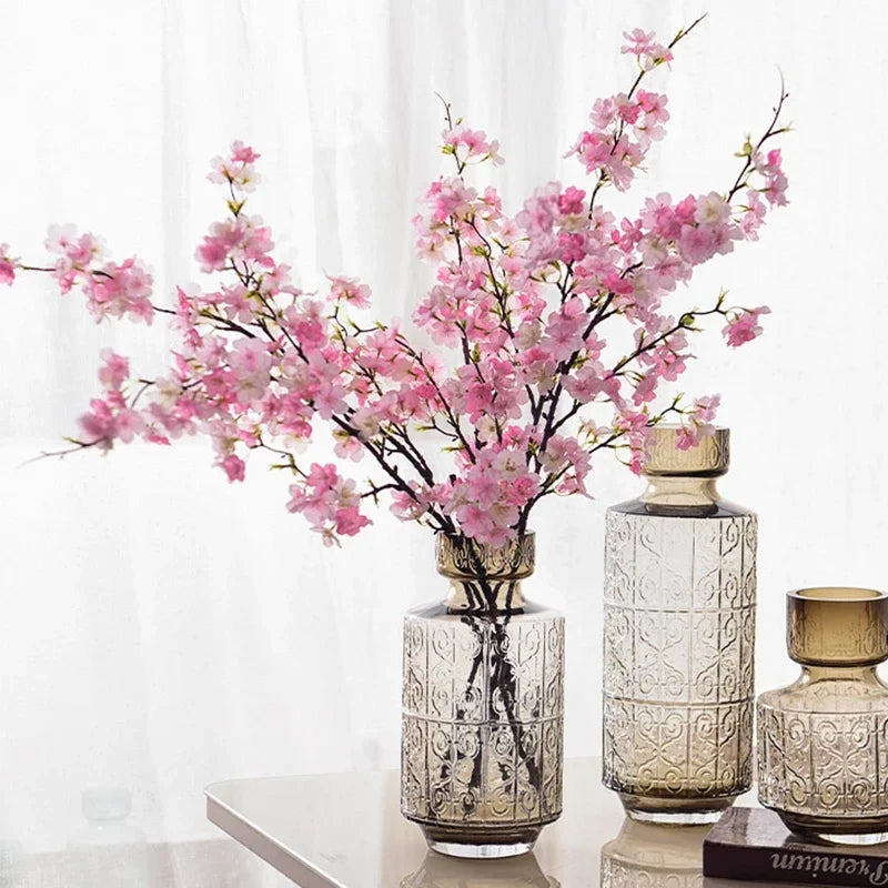109cm Silk Artificial Flowers Fake Cherry Blossom Long Branch Wedding Arch Party Backdrop Home Wall Decor Accessories Photo Prop