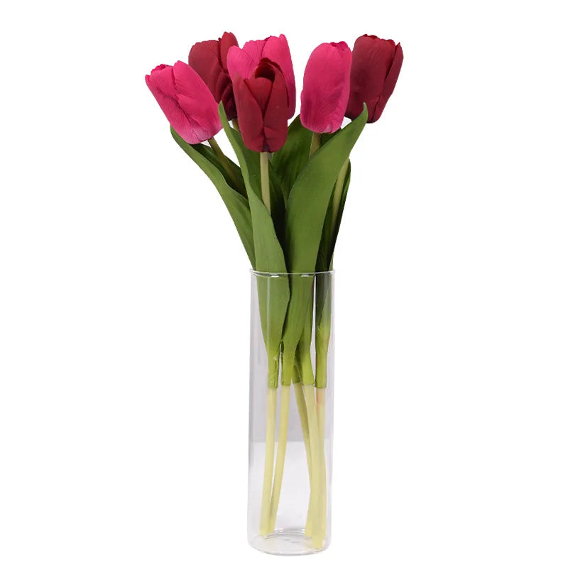 2pc 363cm High-end Hand Moisturizing Tulip Flower Flower Arrangement Bonsai Material Home Wedding Photography Props Artificial F