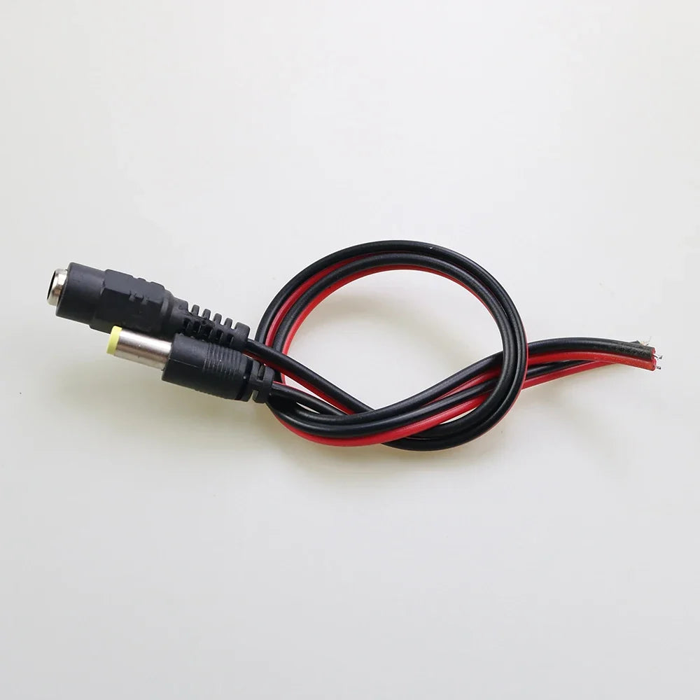 Male & Female DC Power Connector 12V 5.5 x 2.1mm DC Cable Plug Adapter For CCTV Camera Video System LED Light Strip