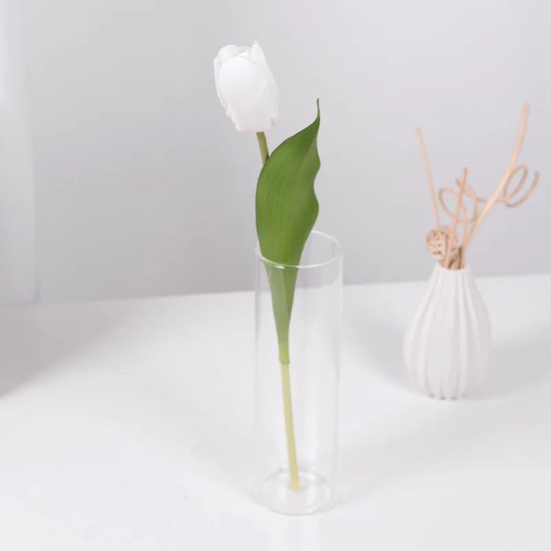 2pc 363cm High-end Hand Moisturizing Tulip Flower Flower Arrangement Bonsai Material Home Wedding Photography Props Artificial F