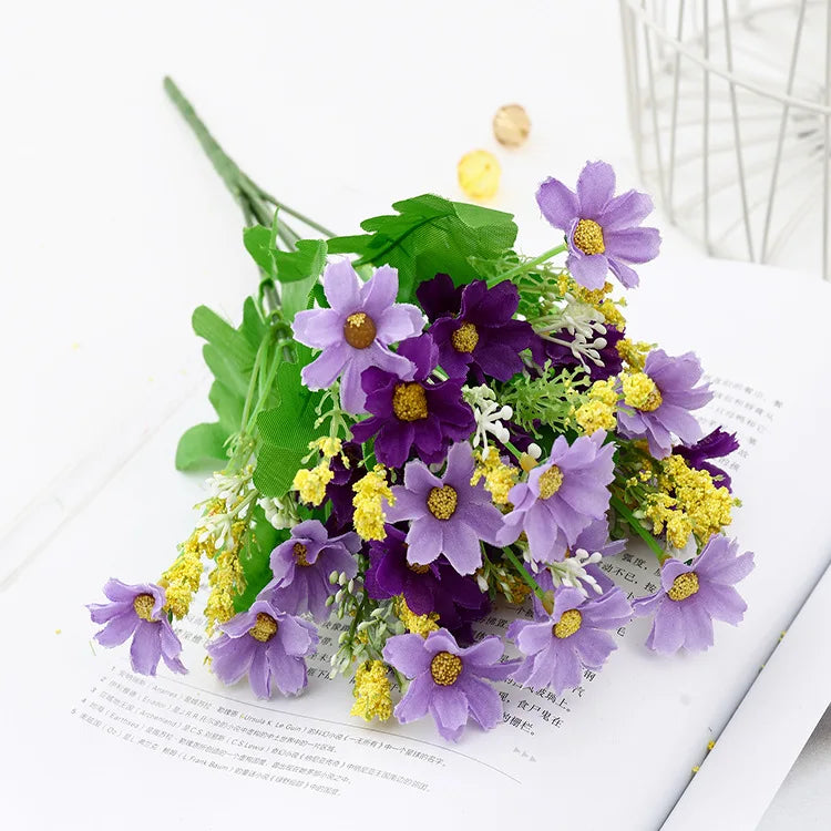 30CM Artificial Daisy Home Decoration Silk Flower Jumping Orchid Chrysanthemum Table Decoration Photography Props