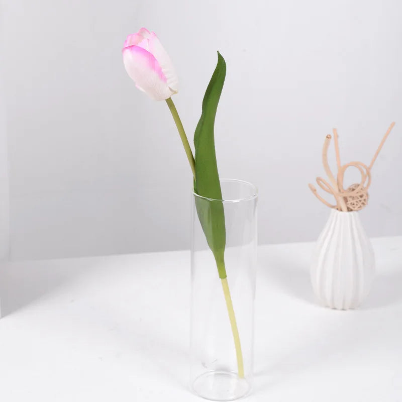 2pc 363cm High-end Hand Moisturizing Tulip Flower Flower Arrangement Bonsai Material Home Wedding Photography Props Artificial F