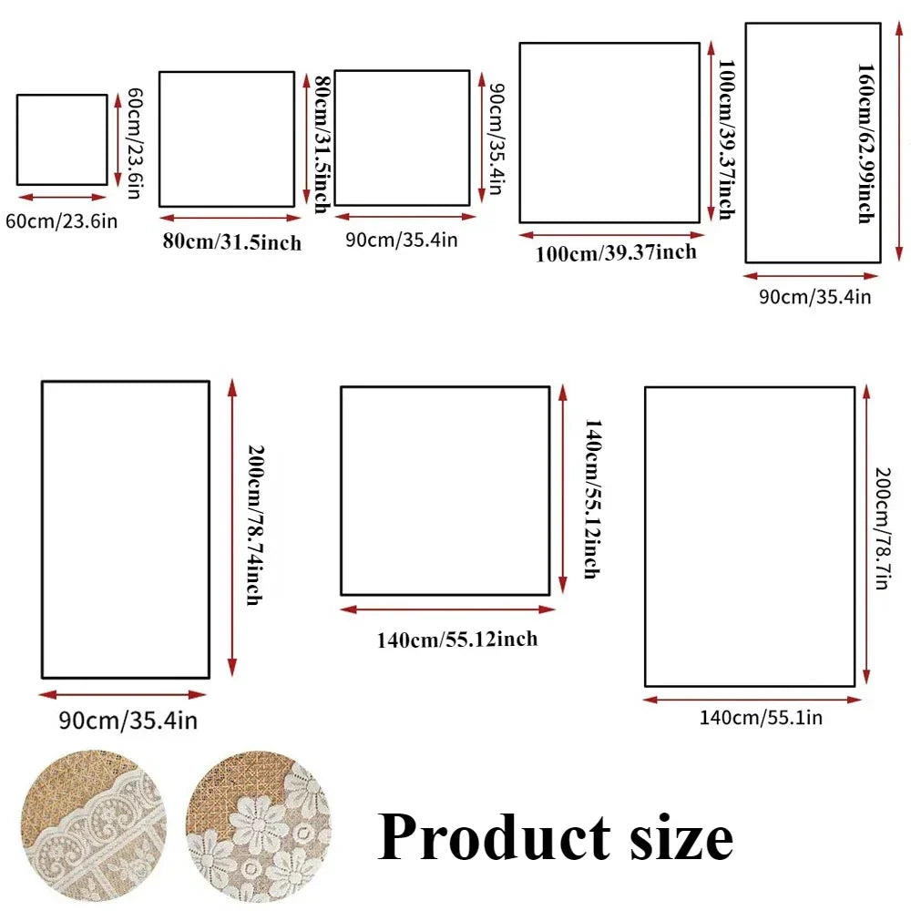 Retro Lace Thickened Tablecloth Non-slip Dustproof Coffee Dinning Table Cover Wedding Party Dining Decoration Mantel De Encaje