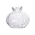Creative Red Pomegranate Glass Vase Pomegranate Transparent Hydroponic Flower Vase Glass Handmade Fruit Vase Desktop