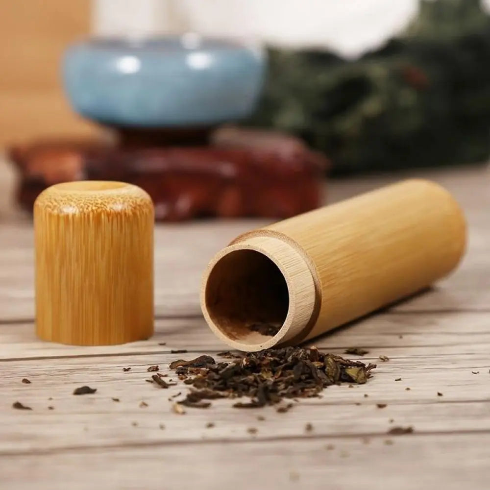Spice Portable With Lid Jar Bottle Handmade Tea Canister Container Storage Box Organizer
