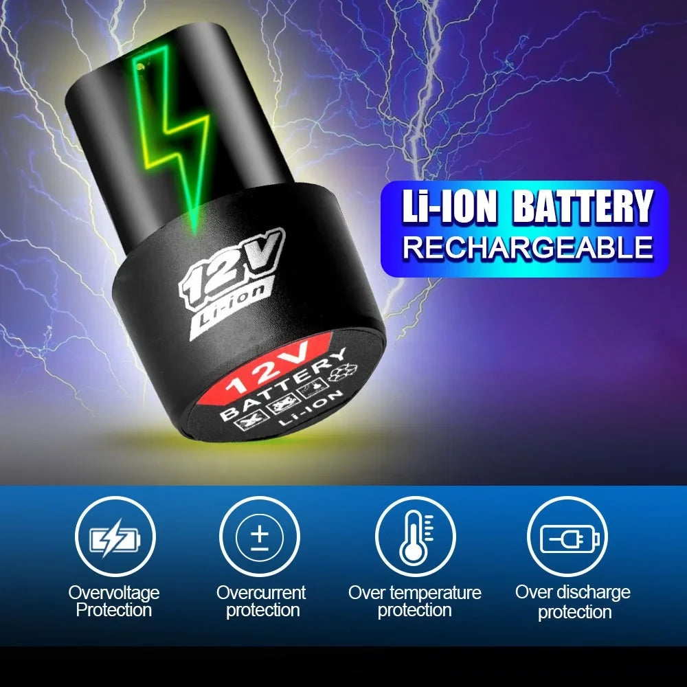 Lithium Battery 12V 1500mAh Rechargeable Battery For Angle Grinder Electric Screwdriver Drill Spare Battery EU US AU UK
