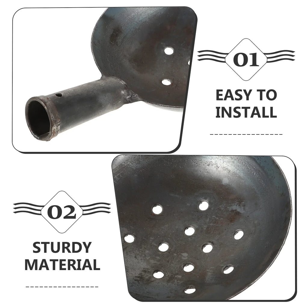 Large Iron Ladle Dredging Scoop Sturdy Cleaning Drain Mud Removal Gardening Beach Sand Sifter Multifunctional Soil Sifter Tool