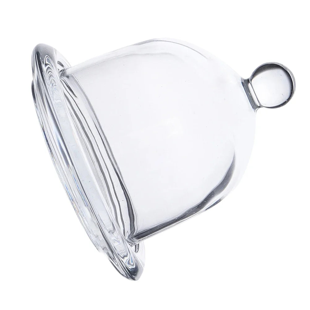 Dessert Glass Tray With Lid Mini Cake Plate Stand For Display Serveware Set Small Dustproof Sweet Plate Cupcake Dish Holder