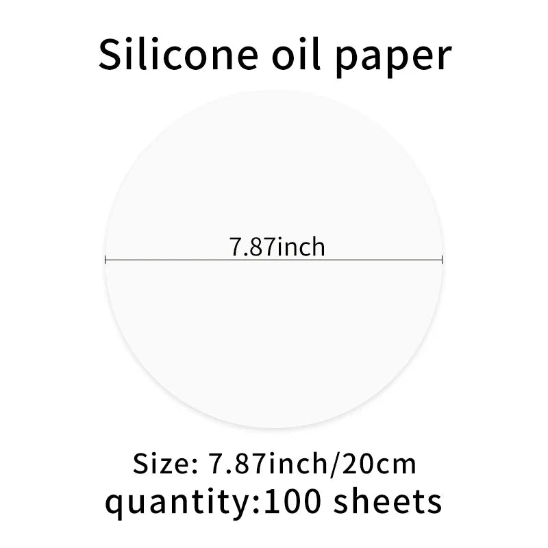 100 Pcs pcs Round Baking Paper Circle Parchment Paper Liner BBQ Oven Patty Hamburger Paper Cake Non-Stick Baking Paper Tools