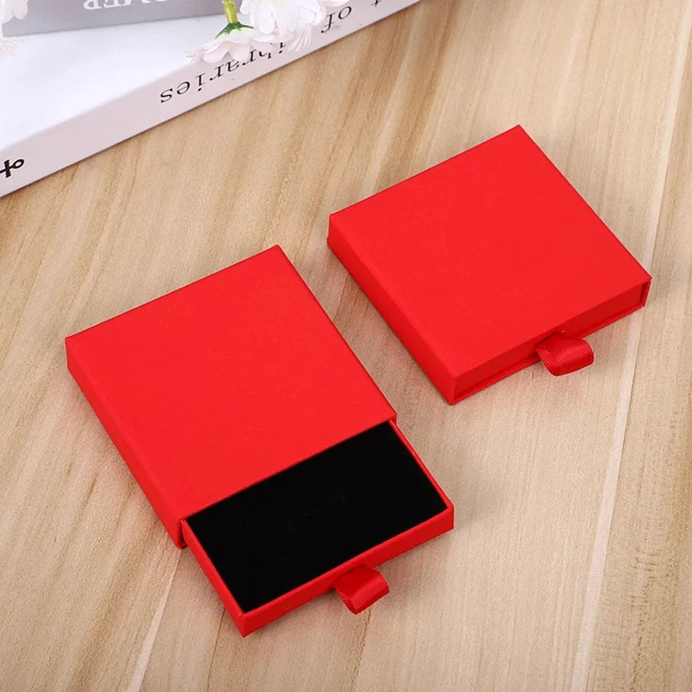 Drawer Jewelry Box For Ring Earring Necklace Bracelet Organizers Storage Cardboard Gift Boxes With Sponge Inside Packaging Boxes