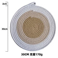 Colored Placemat Pastoral Style Thickened Insulation Cotton Linen Woven Table Mat Heat Resistant Anti Scalding Sand Pot Cup Mat