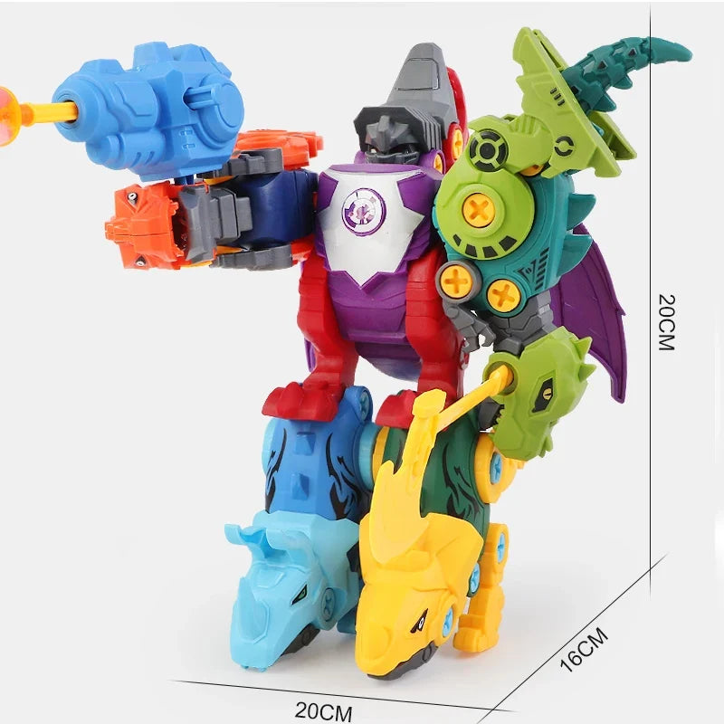 Assembly Take Apart Dinosaur Screw Plastic Brick DIY Construction Set Building Blocks Disassembly Robot Model Screwdriver Toys