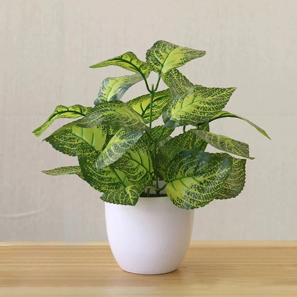 1PC Artificial Foliage Plant Pot Bonsai Party Mall Home Desktop Office Decor Small Bonsai Fake Flower Potted Home Decorations
