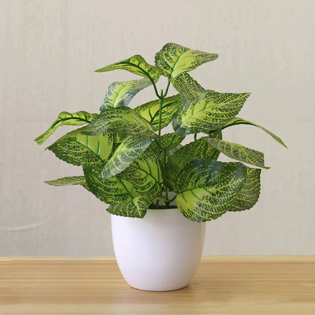 1PC Artificial Foliage Plant Pot Bonsai Party Mall Home Desktop Office Decor Small Bonsai Fake Flower Potted Home Decorations