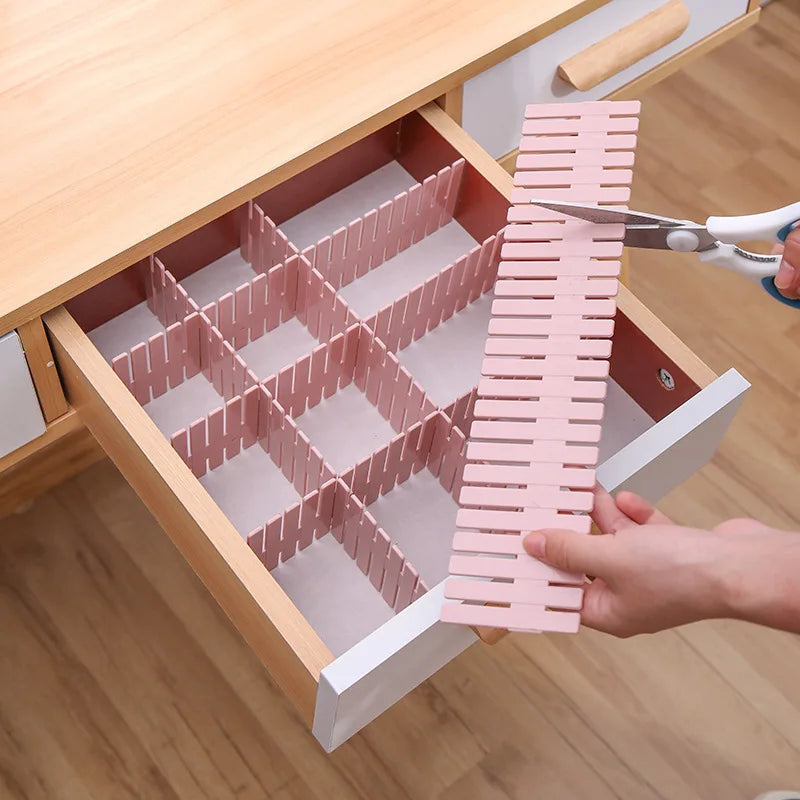 2PCS Grid Drawer Adjustable Separator Divider Cabinet Household Socks Underwear Organize Necessities Storage Organizer Tools