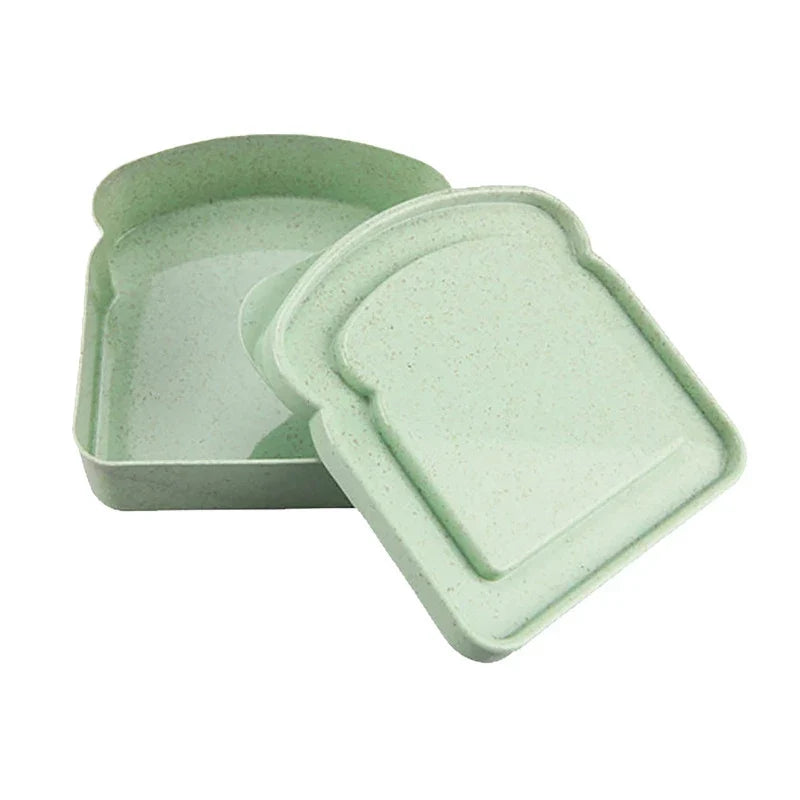 Sandwich Containers Lunch Box Toast Storage Box With Lid Portable Food Storage Case Reusable Microwave Lunch Box Sandwich Case