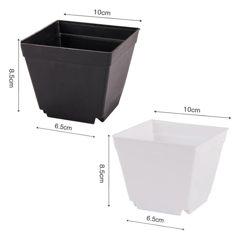 10PC Mini Flower Pots Colourful Plastic Plant grow Pot nursery cup planters for succulents Decor Desktop Container Garden tools