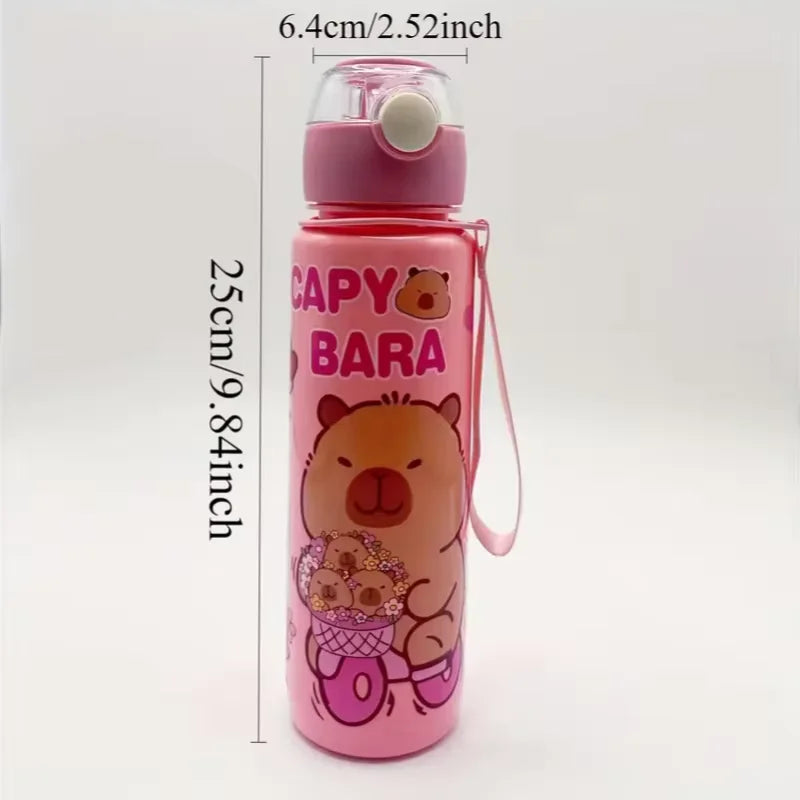 700ml Leak-Proof Water Bottle Visually Appealing Bear Water Bottle with Carry Strap - Portable for Sports & Fitness BPA Free