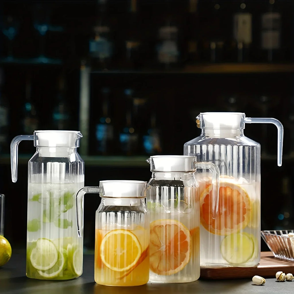 Pitcher With Lid - Beverage Serveware And Storage Container For Hot Liquids Or Cold Drinks Juice Container Iced Tea Pitcher