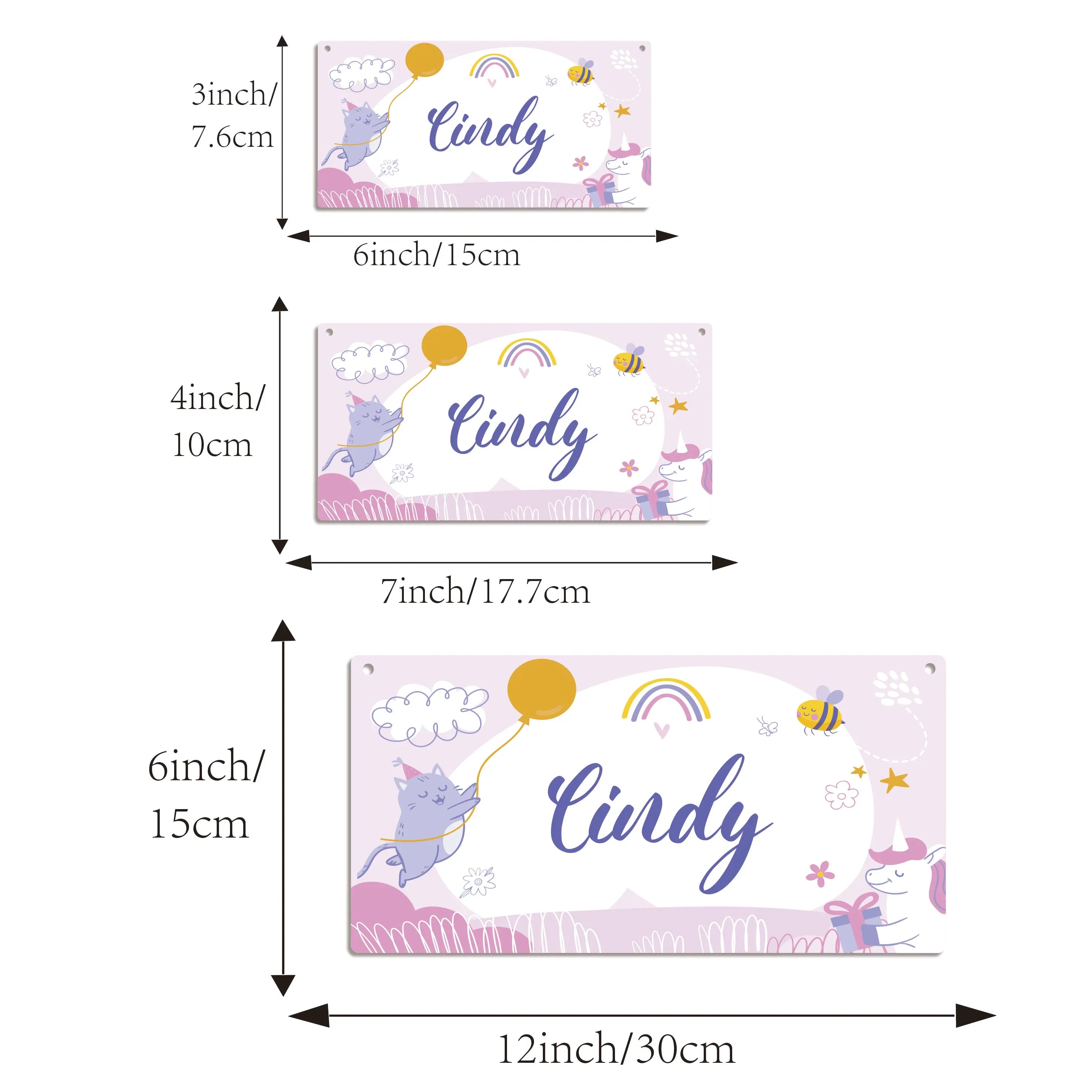 1 pc cute cat Customized Name Hanging Plaque Garden Plaque Wall Art Decor For Bedroom Decor