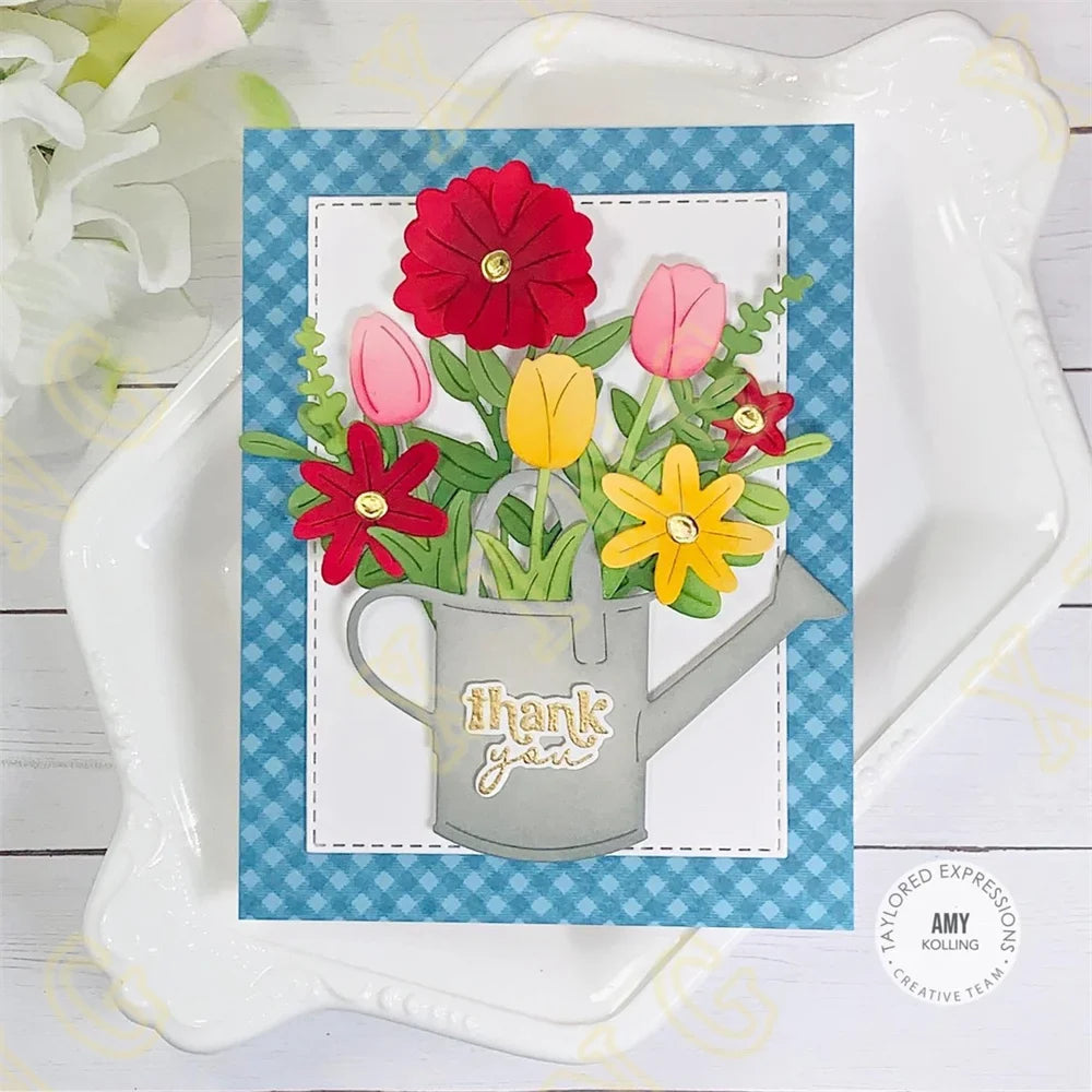 Dies Scrapbooking Metal Rustic Watering Can Cutting Dies Craft Embossing Make Paper Greeting Card Making Template DIY Handmade