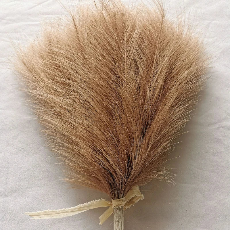 10Pcs Artificial Pampas Grass Bouquet for Home Bedroom Room Wedding Party Decoration Fake Plant Simulation Dried Flower Reed