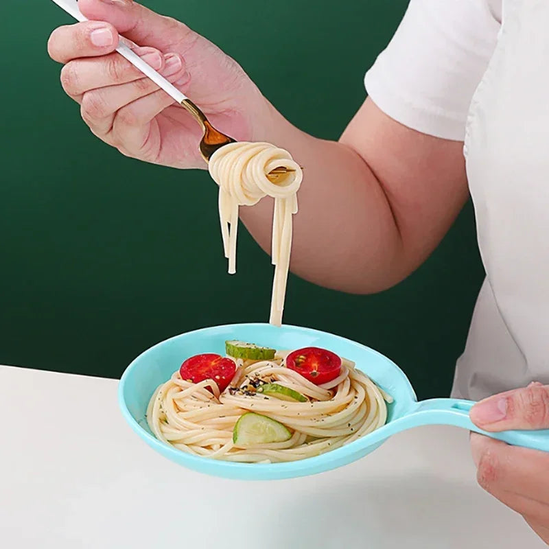 Korean Handheld Dish Fashion with Handle Large Spoon Tray Fries Fried Chicken Snack Plate Fruit Dessert Cake Platter New 2025