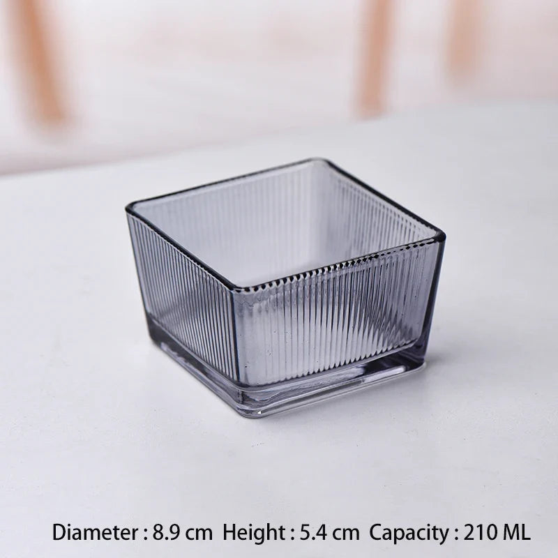 Glass Ice Cream Dessert Bowl Japanese Style Hammer Patterned Household Candy Snack Bowls High Quality Living Room Tableware