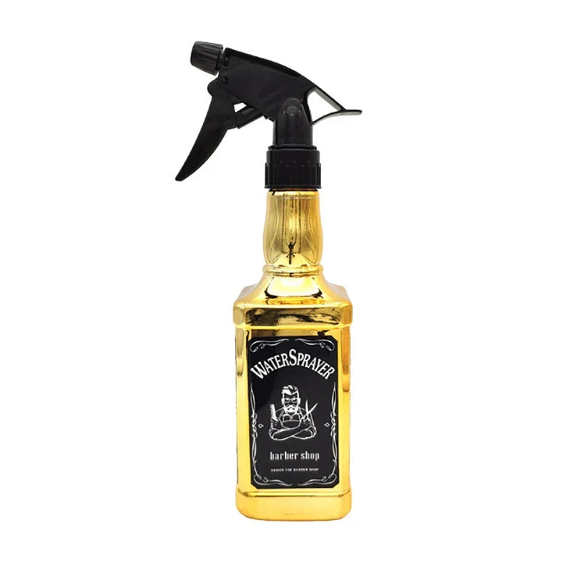 500ML/650ML Hairdressing Spray Bottle Salon Barber Hair Tools Water Sprayer Retro Whiskey Oil Head Watering Can