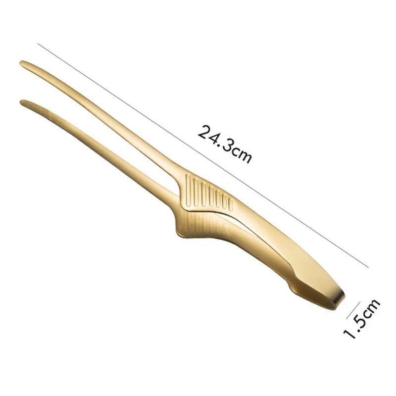 BBQ Food Tongs Barbecue Clips Stainless Steel Kitchen Accessories Cooking Outdoor Grilling Non-Stick Steak Clamp Baking Tool