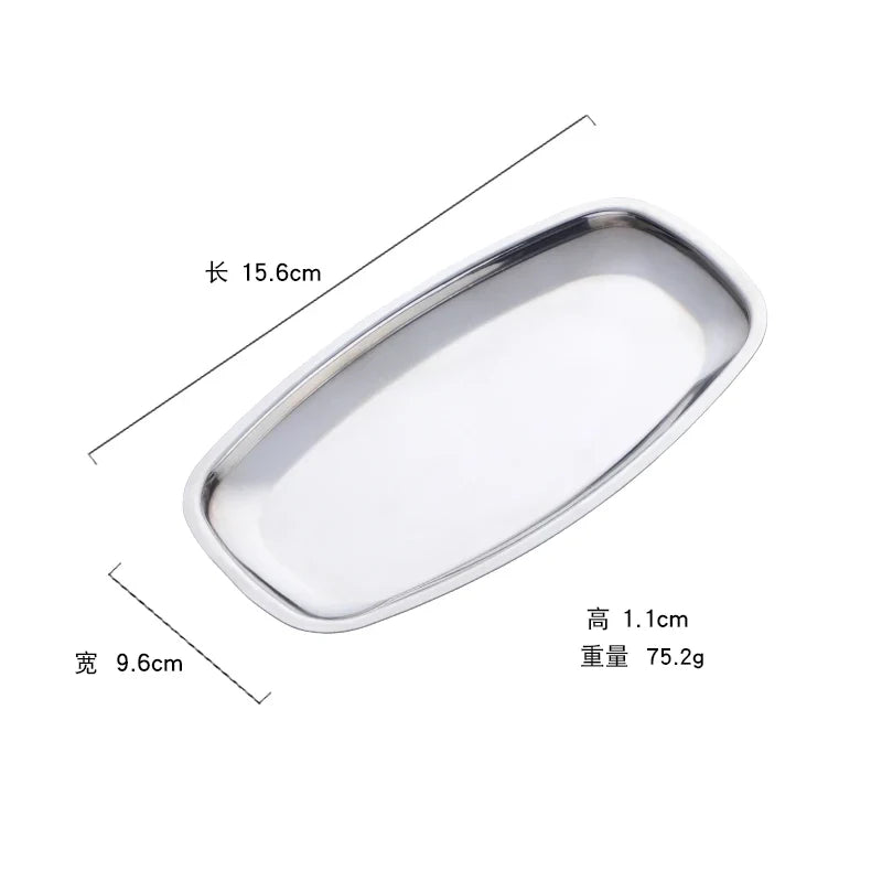 Nordic Style Oval Jewelry Storage Serving Tray Platter Stainless Steel Snack Tray Metal Storage Gold Decoration Home Organizer