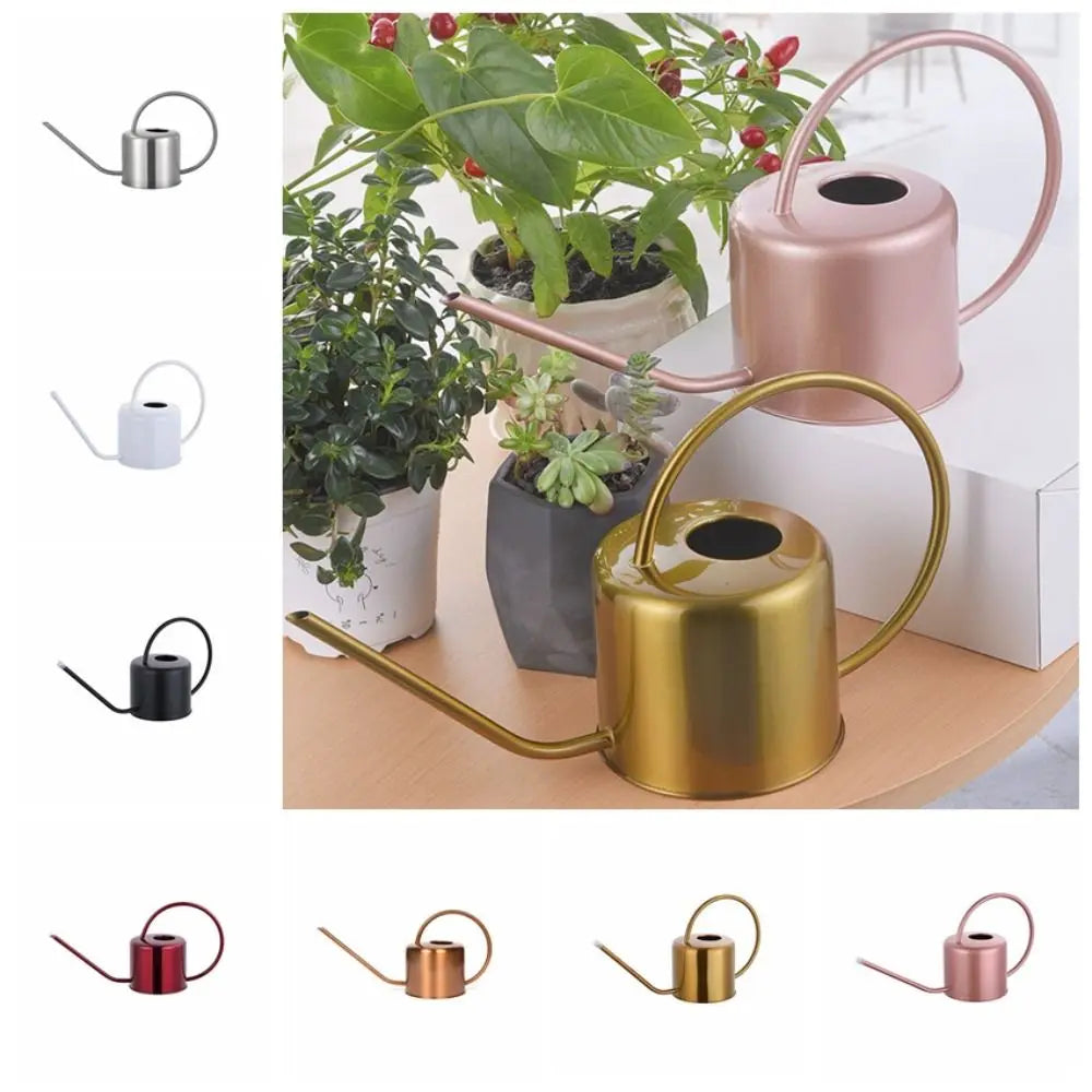 Stainless Steel Watering Can Comfortable Rustproof Leakproof Watering Pot Large Capacity Thickened Long Spout Watering Can