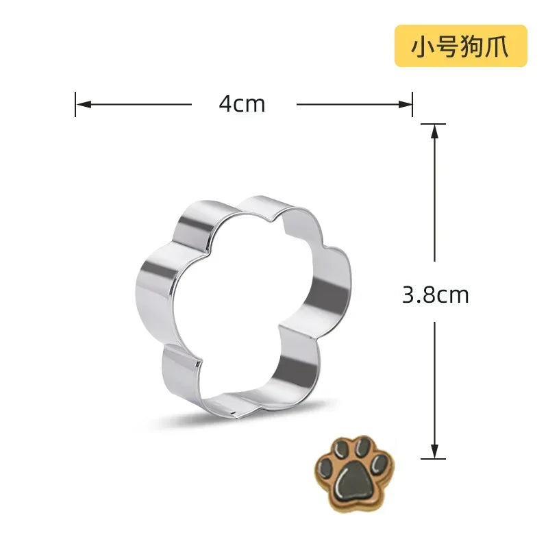 DIY Fondant Biscuit Cookie Cutter Embosser Mold Dog Bone For Cake Chocolate Decorating Tools Pastry And Bakery Baking Kitchen